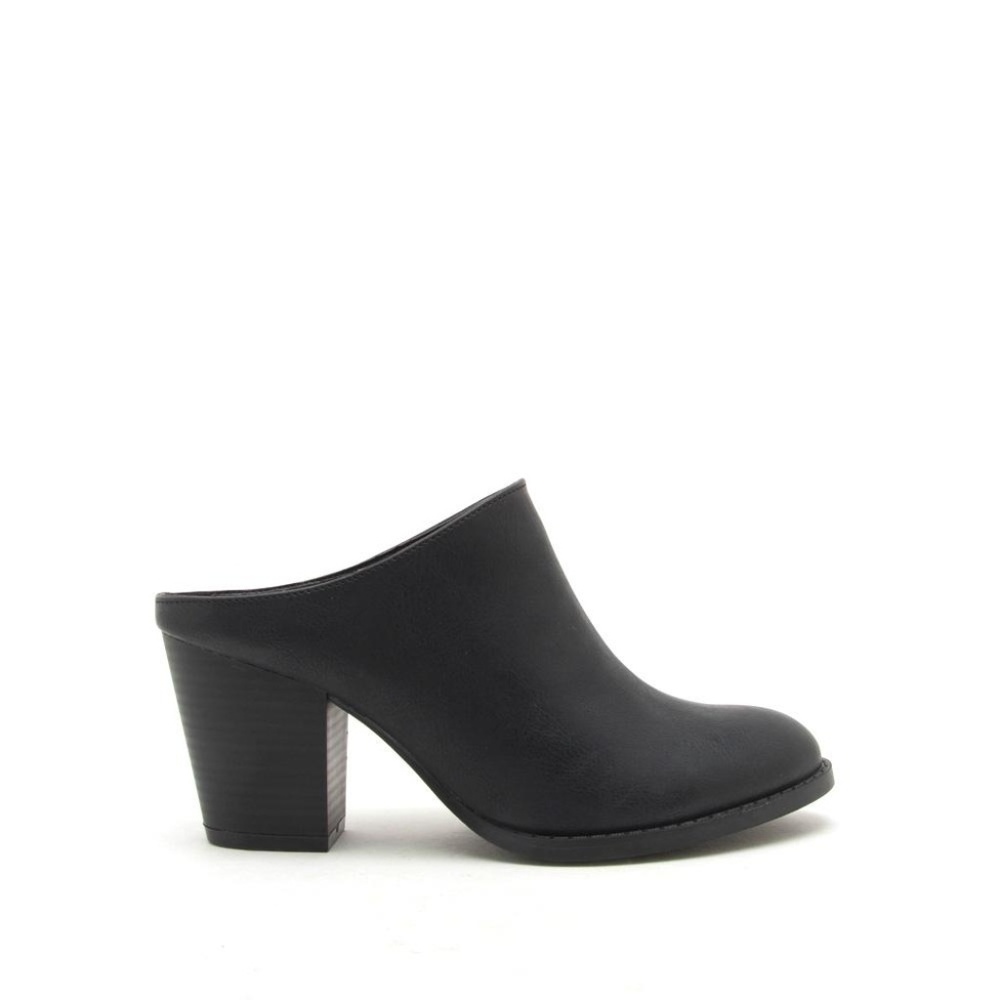 Black Mule Booties Size 9 - Picture 2 of 4